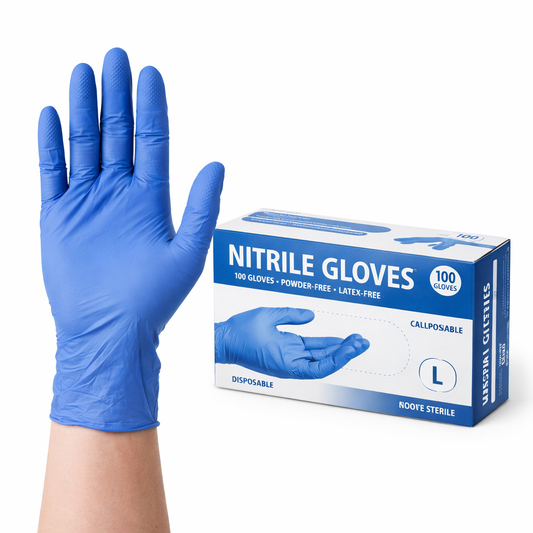 Disposable Blue Nitrile Gloves — Powder-Free & Latex-Free | 100 to 1000 Gloves