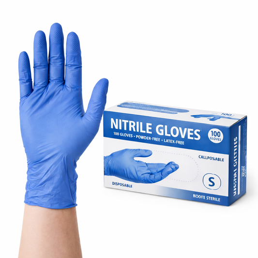 Disposable Blue Nitrile Gloves — Powder-Free & Latex-Free | 100 to 1000 Gloves