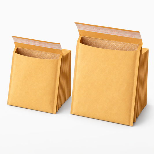 Padded Bubble Envelopes — Gold Kraft Mailers | Small & Large |  Bubble Lined Protection